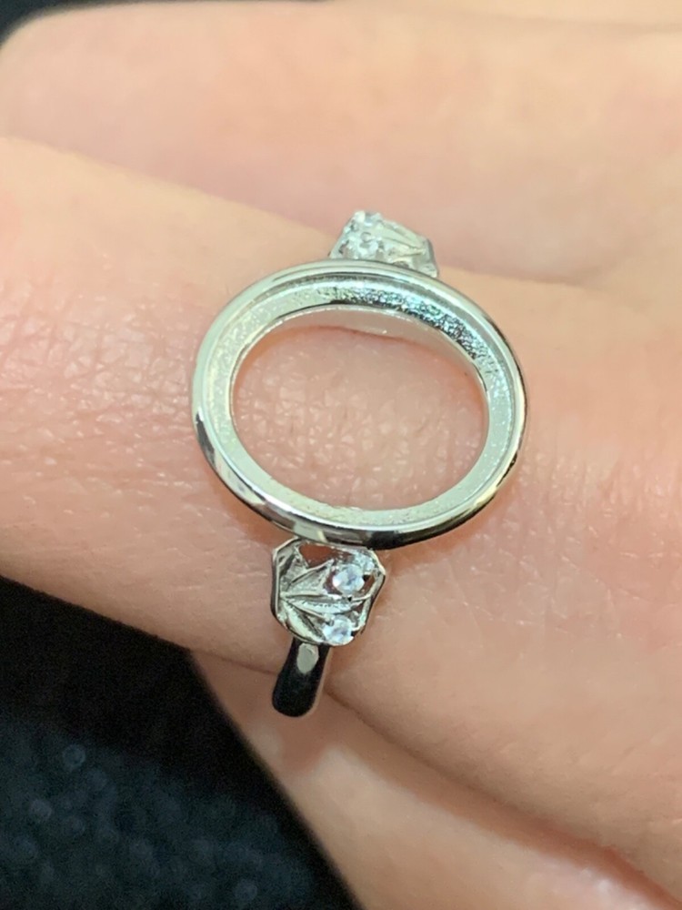 silver 925 ring empty setting, DIY blank setting, sterling silver settings