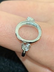silver 925 ring empty setting, DIY blank setting, sterling silver settings