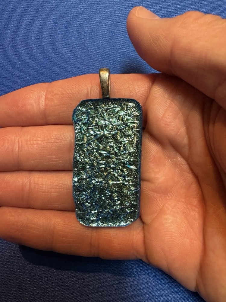 *Handmade* Glass Pendant – 0.75 in. Wide x 1.75 in. Height