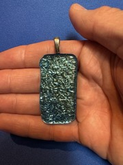 *Handmade* Glass Pendant – 0.75 in. Wide x 1.75 in. Height