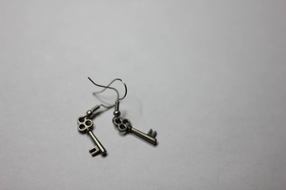 Small 1in Drop Key Earrings