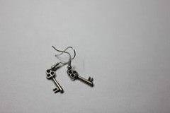 Small 1in Drop Key Earrings