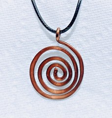 1 Pc Pure Copper Healing Spiral Pendant Locket, Jewelry Spiritual Kriya
