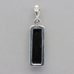 925 Sterling Silver Rectangle / Square Labradorite Pendant – Natrual Gemstone