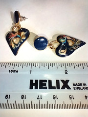 Lot of 5 High Quality Costume Earrings Enameled & Wimsical From the 1980s