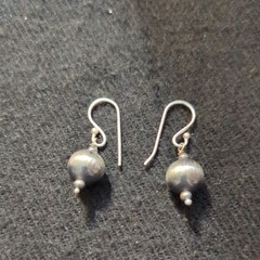 Silver Plated Desert Pearls Dangle Drop Statement Earrings