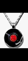 Jewelry Set Vinyl Record Picture Glass Alloy Necklace Stud Earrings Bracelet New