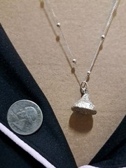 JCP Dainty Solid 925 Sterling Silver Candy Kiss Pendant Ball Chain 18” 15 Gms #4