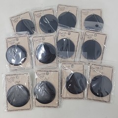 12pcs Wood Disc Pendant Black Blank 45mm/1.75in Pyrograph, Painting, Decoupage