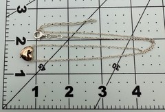 16” vermeil gold over sterling silver heart pendant chain necklace Dyadema Italy