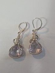 Amethyst Sterling Silver Dangle Earrings Handmade Nature-Inspired 925 Jewelry