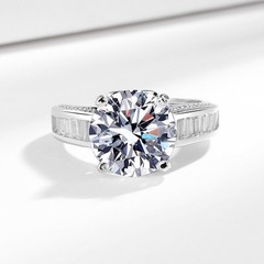 5CT High Carbon Diamond Ring Set with Adjustable Features and Stylish Design