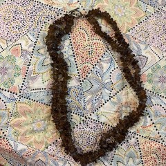 Silpada Double Strand Brown Stone Chip Necklace Sterling Toggle Clasp Classic