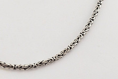 Sarda Bali 925 Sterling Silver Byzantine Chain Necklace 16”-19”