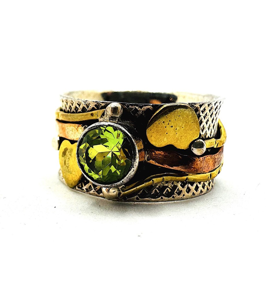 925 SILVER Ring With Green Stone Extravagant Size 57 Jewelry Design Precious