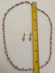 🧡💙 Handmade Jewelry Set – Necklace & Earrings New