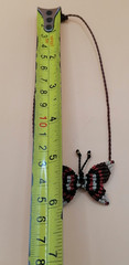 Handmade Macrame Butterfly Anklet with Multicolored Thread