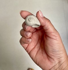 Handmade Ceramic Pendant Jewelry. Unique piece. Indigo