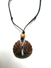 Natural Coconut Shell Pendent Handmade Jewelry Jesus Cross men women Sri Lanka