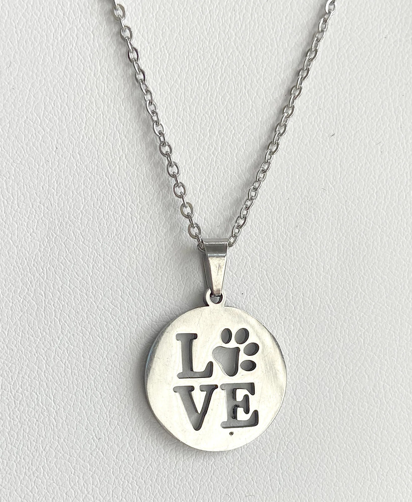 Love Paw Print Bundle – Necklace and Earrings – Artisan Jewelry Set