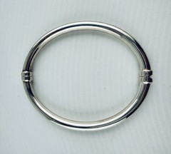 Sterling Silver Hinged Bangle .925 Over 13 Grams Thailand. J0058