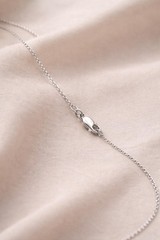 Heart Hollow Pendant Necklace 925 Sterling Silver Dainty Love Charm Women