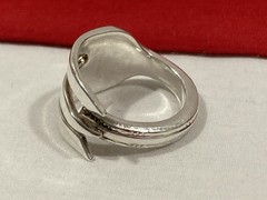 Vintage Holmes & Edwards Silver Plated SPOON FORK BYPASS WRAP RING Adjustable