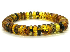 AMBER BRACELET Gift Tablet Donut Baltic Beads Genuine Authentic Jewelry 19g10997