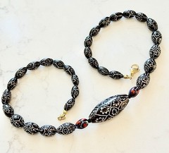 Rosario Leonardi Murano Millefiori Necklace Feat 1920s Moretti Vintage Beads