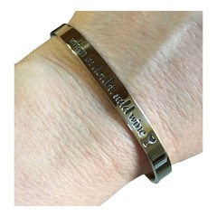 Far Fetched When in Doubt Add Wine Cuff Bracelet Mixed Metals