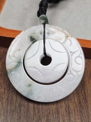 Imperial Prosperity: 56mm Dragon & Coin Jadeite Pendant | Power & Wealth Totem