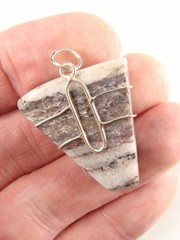 1.2″/31mm AZOZEO™ Aroha Stone™ (Vitalite™) wire wrap Pendant #327