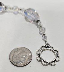 Bracelet Made With Sterling Silver & Swarovski Crystal AB Beads 6 1/2 Inch