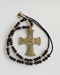 Ethiopian Lion of Judah pendant Necklace beaded hand crafted necklace