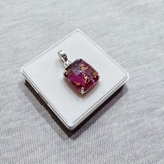 Beautiful RedCopper Quartz Gemstone Pendant Sterling Silver Handmade Cut Jewelry