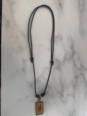 El Diablito Necklace Vintage. Cord Necklace With Beads For Adjustments