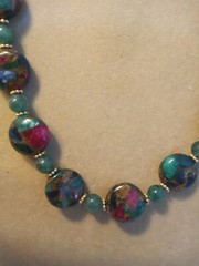 17 1/2″ Multi Gemstone beads with 6mm Aventurine bead Necklace