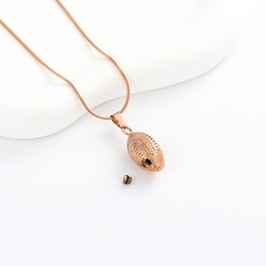 Rugby Football Urn Necklace for Ashes Sport Cremation Keepsake Memorial Jewelry