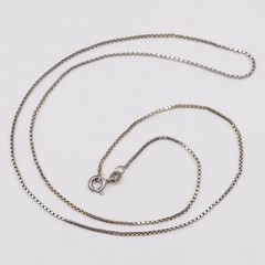 20”, 1mm, Vintage vermeil gold over sterling 925 silver box chain, necklace
