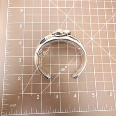 Or Paz bracelet rose sterling silver 925 handmade artisan finished signed 6.75in