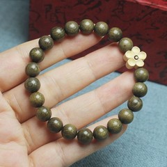 8mm Dark-Colored Wood Bracelet; Boxwood Buddhist Prayer Bead Bracelet
