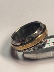 Handmade Copper Nickel Bronze Ring Size 8.5