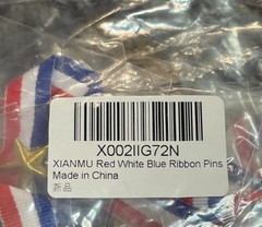 *NEW* SET OF 30+ USA Patriotic Red White & Blue Ribbon & Star Lapel Pin