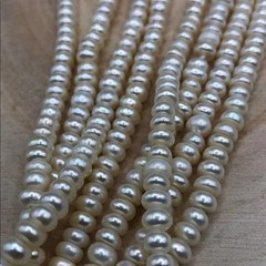 Genuine cultured freshwater button pearls necklace extra long 102 inch necklace