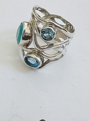 Janice Girardi Three Stone Wave Ring