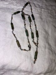 Rarities Multi Colored GREEN Jasper Beaded Necklace 20+ Inches