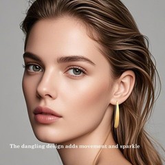 Surgical Stainless Steel Bar Earrings for Women – Long Thread Dangle Earrings…