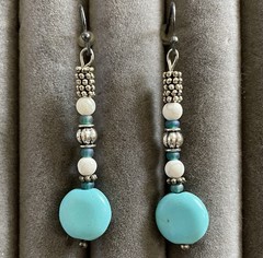 Artisan Earrings set of Three, Dangle/Drop Earrings, Gold and Silver Tone, New