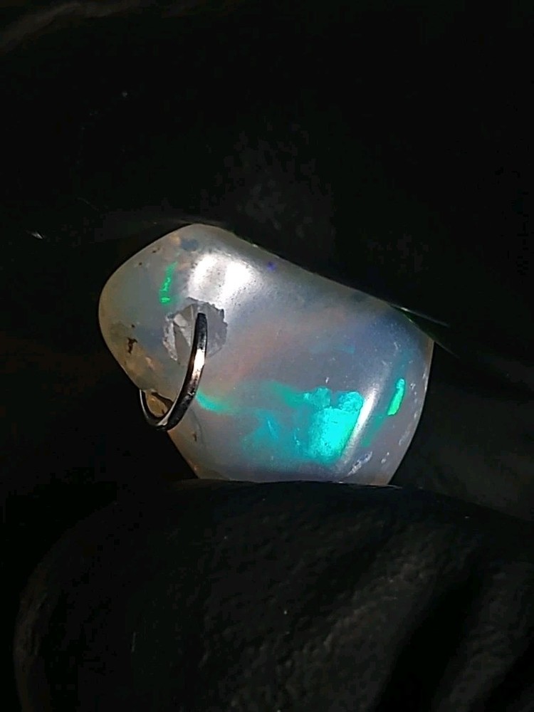 Natural Crystal Opal Tumble Pendant