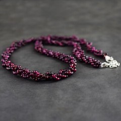 FASHIONISTA RARE 200 CTS NATURAL UNTREATED PURE RED GARNET BEADS NECKLACE